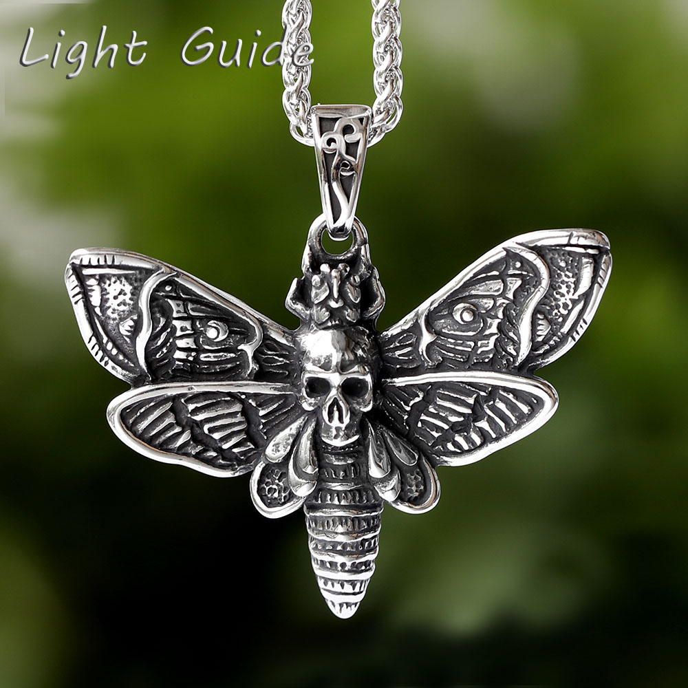 Vintage Fashion Guide - 2024จี้ acherontia Lachesis แนววินเทจใหม่ทันสมัยกะโหลกศีรษะมอดผู้ชายเครื่องประดับสไตล์ชาติพันธุ์สุดเท่สไตล์พังก์สำหรับเป็นของขวัญแก่ผู้ชาย