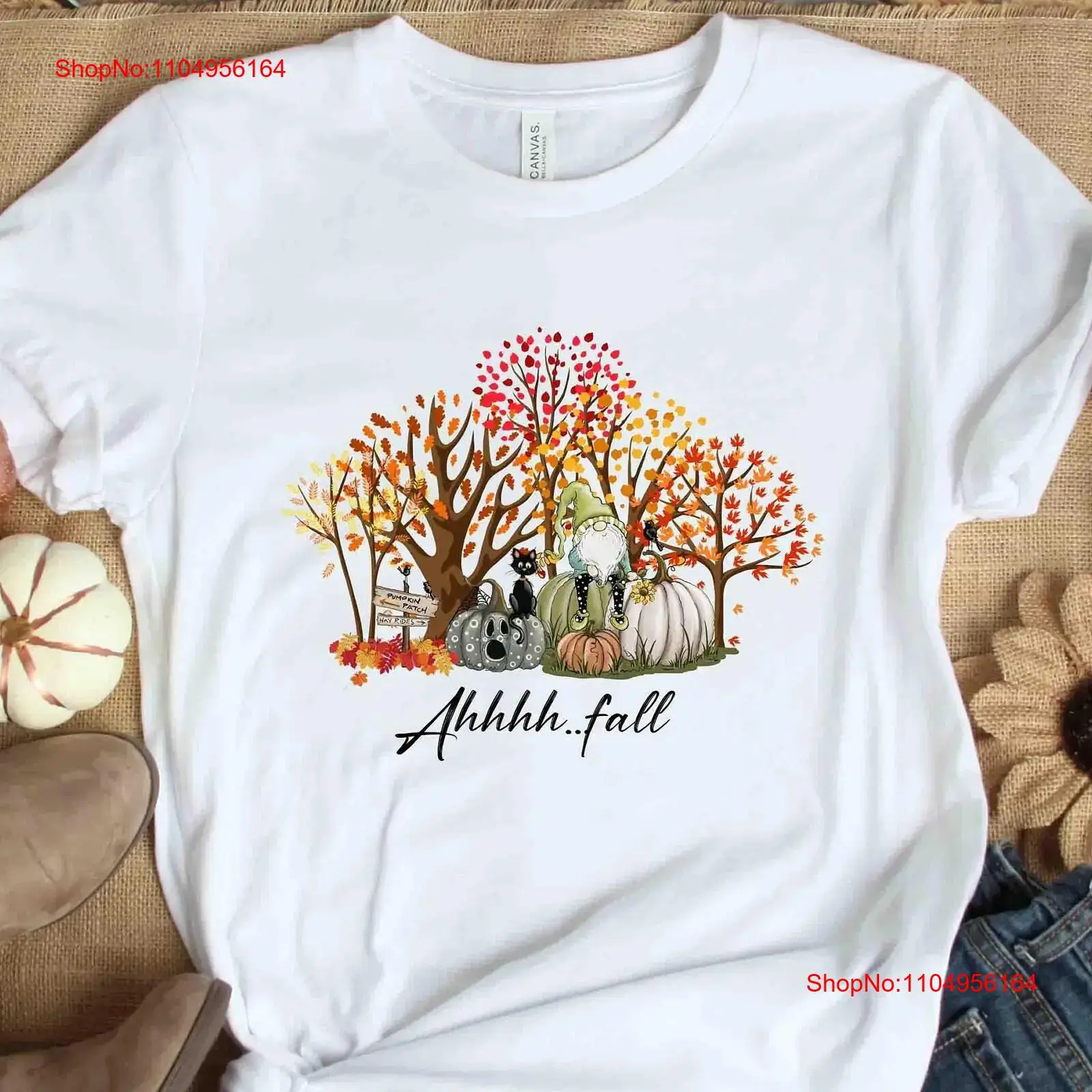 Vintage Vibes Fashion - Ahhh ฤดูใบไม้ร่วง T เสื้อสาวฟักทอง Hello Vibes