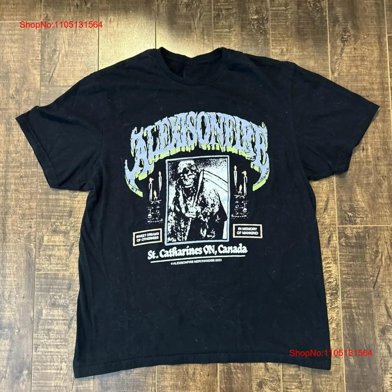 Vintage Fashion Jersey - เสื้อยืดวง Alexisonfire คอนเสิร์ตปี 2023 สีดำ ไซส์