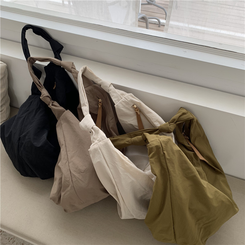 Vintage Fashion Shop - Youda ใหม่ไหล่ใหญ่กระเป๋าผ้าฝ้ายไนลอนกระเป๋าถือผู้หญิง Casual Tote กระเป๋าแนวทแยงเรียบง่าย Vintage
