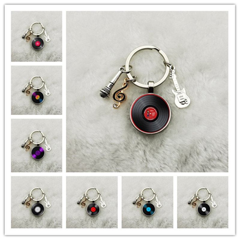 Vintage Vibes Fashion - คลาสสิก Retro Vinyl Record พวงกุญแจ Vintage