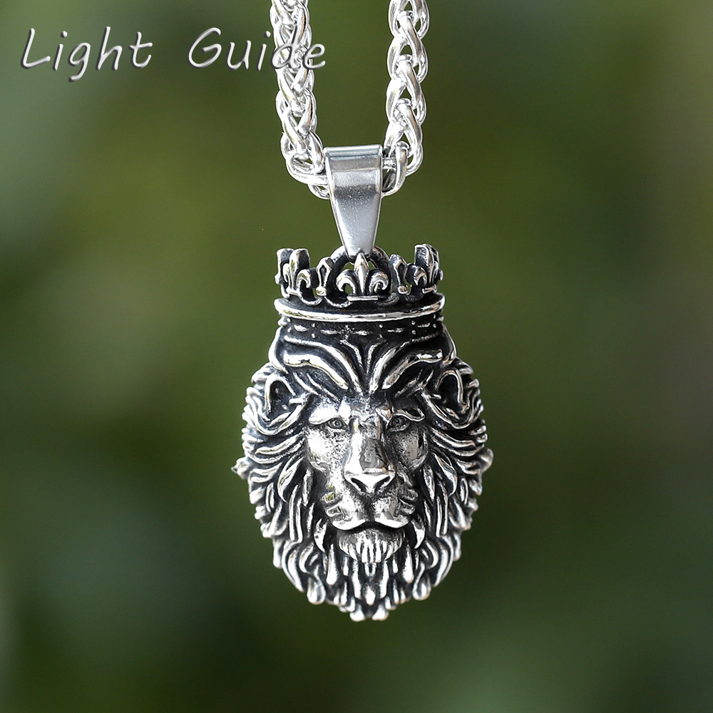 Vintage Fashion Guide - 2024 ใหม่สําหรับวัยรุ่นVINTAGE Lion HEADสร้อยคอจี้ 316Lสแตนเลสผู้ชายสัตว์Gothicเครื่องประดับของขวัญPARTY