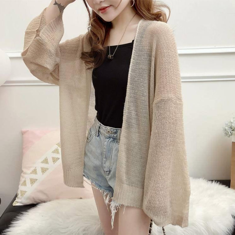 เสื้อคลุมคาร์ดิแกนไหมพรมบางเบา - Crop Cardigan Vintage บทวิจารณ์และราคา