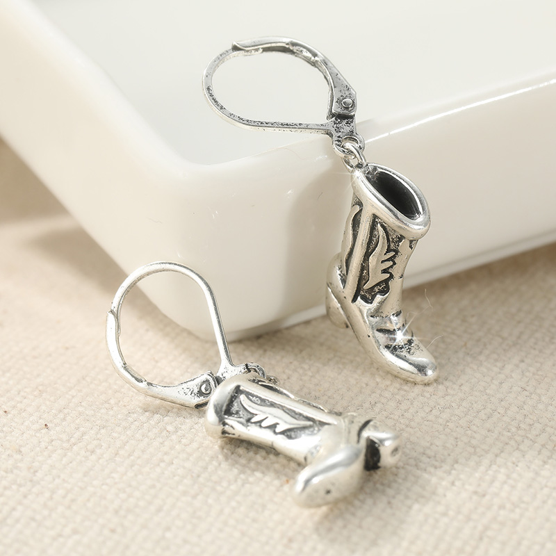 ต่างหูโลหะรูปรองเท้าคาวบอยชุบส - Vintage Fashion Ideas บทวิจารณ์และราคา