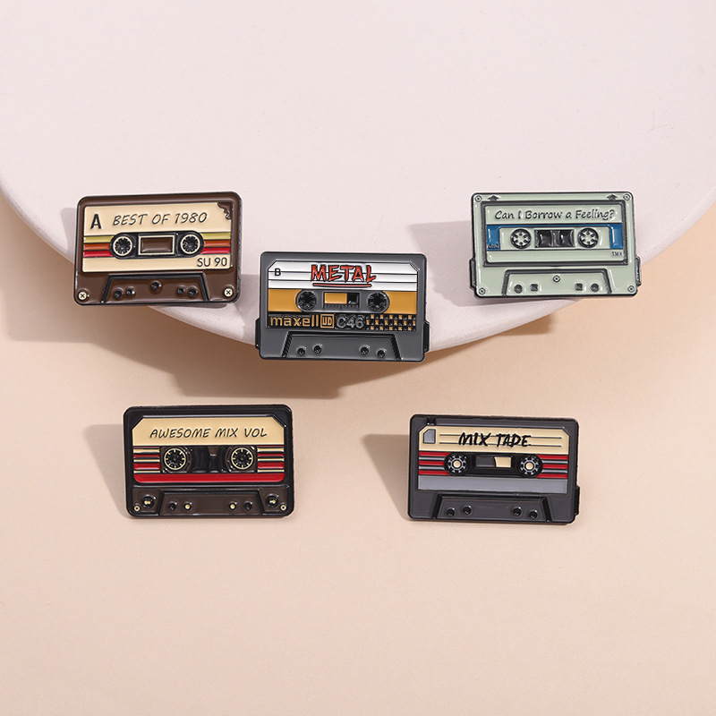 Vintage เพลงเทปเคลือบเข็มกลัด  - Vintage Vibes Fashion บทวิจารณ์และราคา