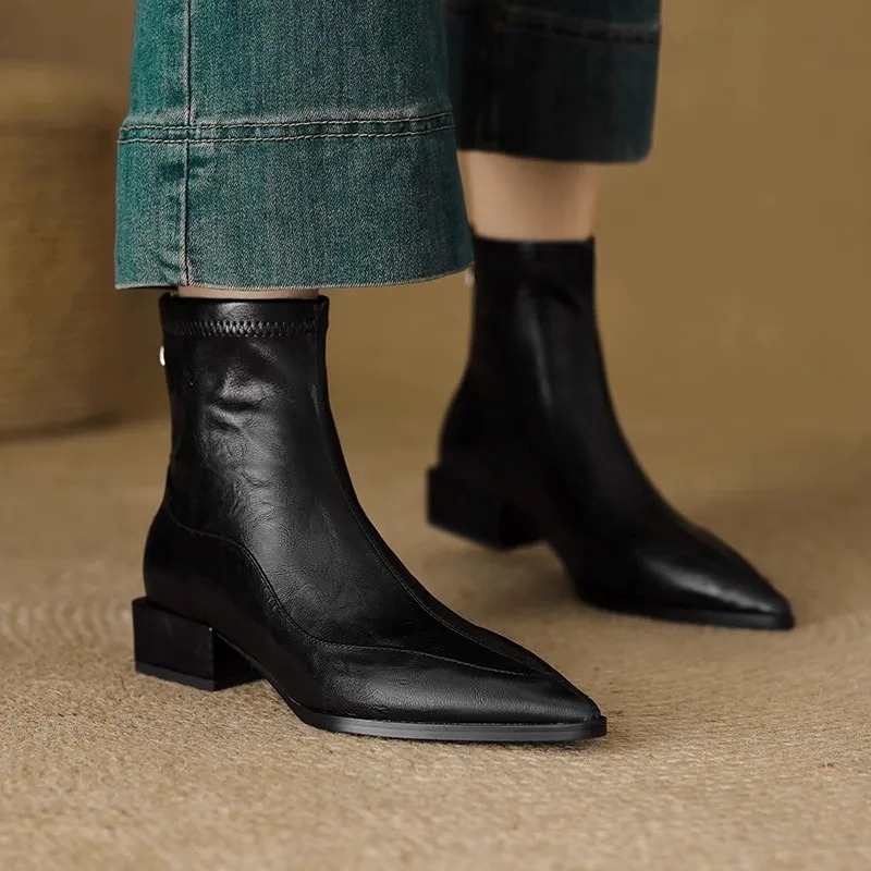รองเท้าบูทส้นหนาสไตล์วินเทจสำห - Vintage Fashion De บทวิจารณ์และราคา