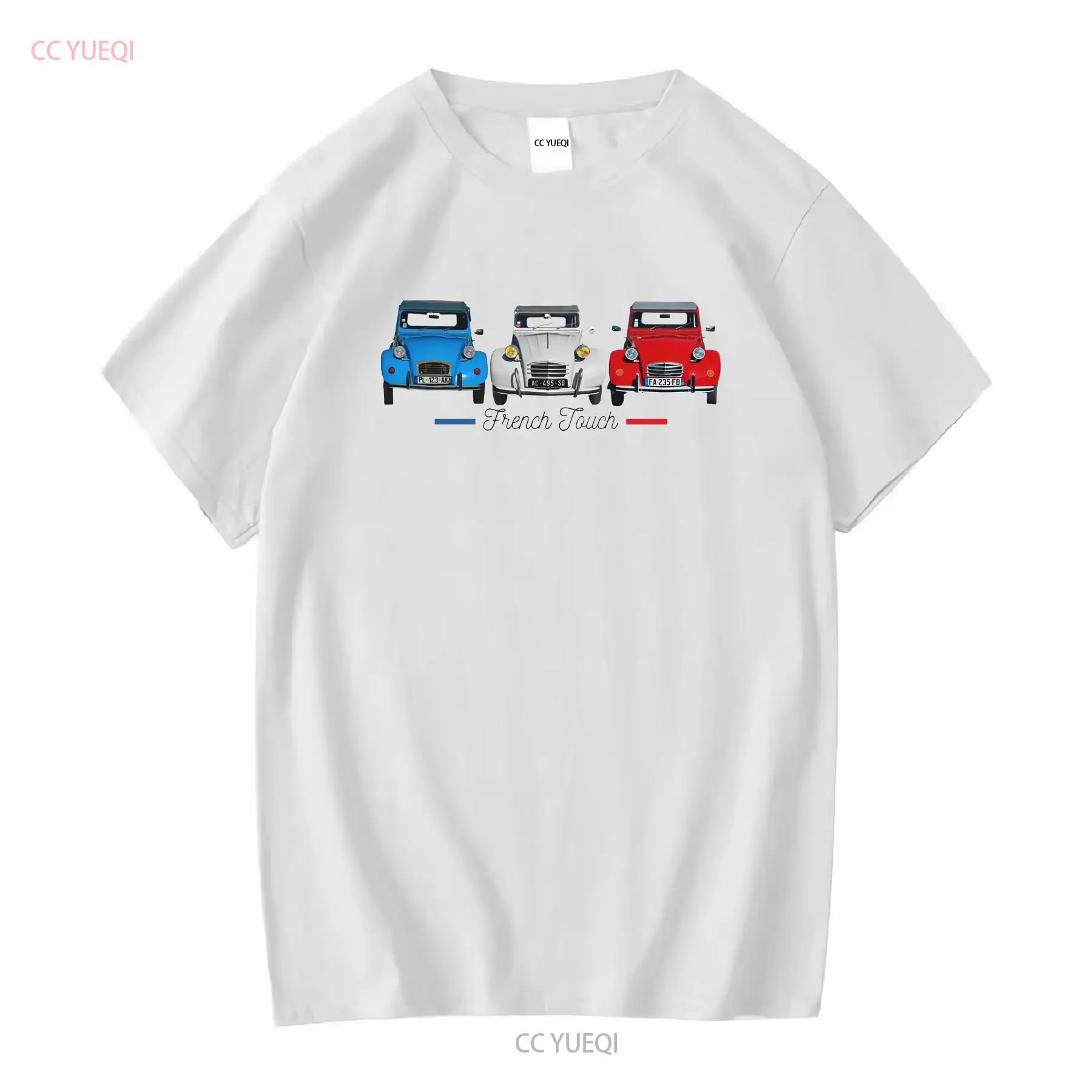 เสื้อยืดลายม้าสองตัว 2 CV ผ้าฝ - Vintage Fashion Jersey บทวิจารณ์และราคา