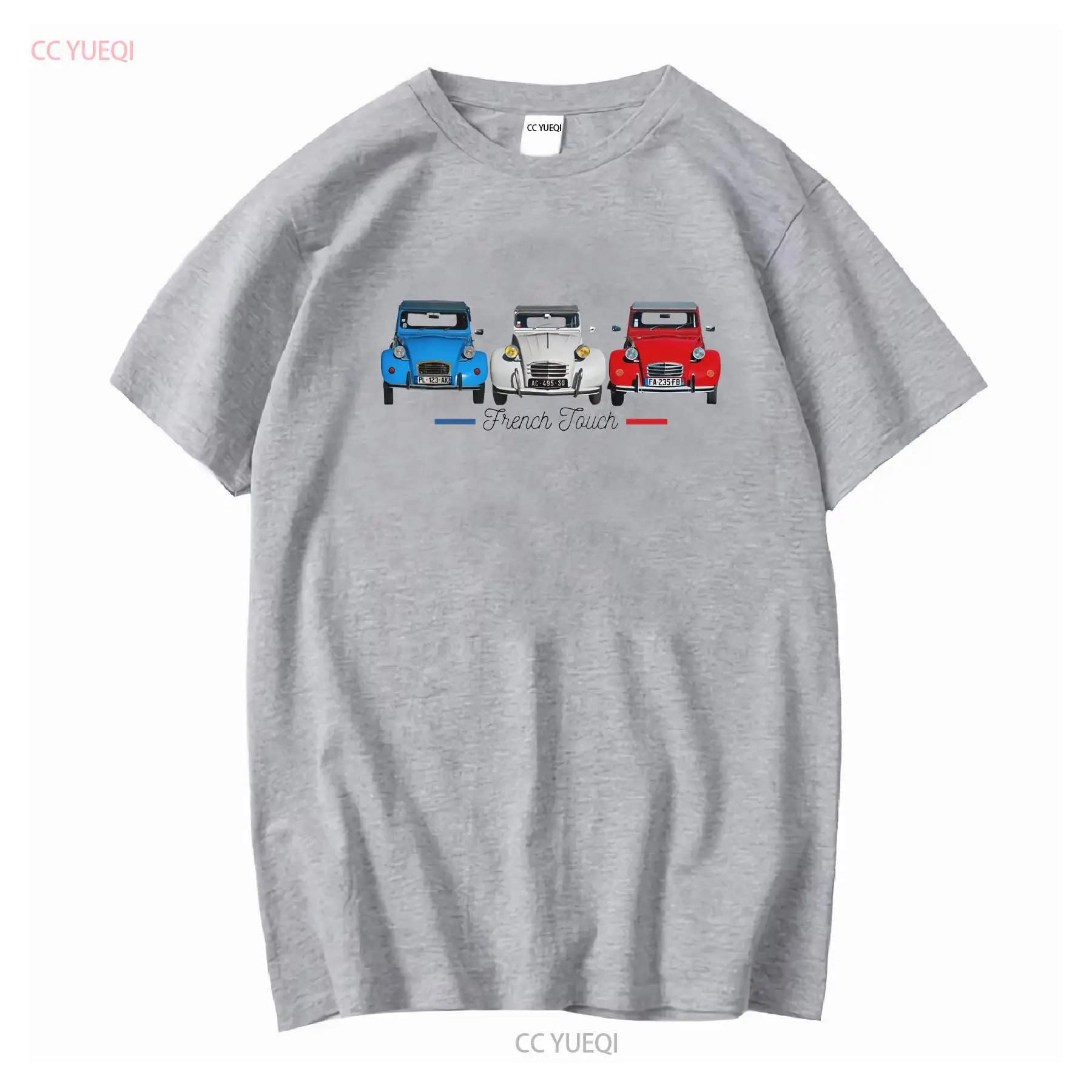 เสื้อยืดลายม้าสองตัว 2 CV ผ้าฝ - Vintage Fashion Jersey บทวิจารณ์และราคา