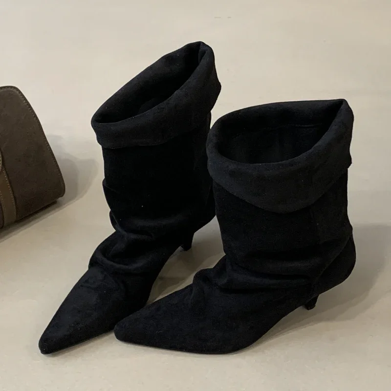 รองเท้าบูทข้อเท้าทรงวินเทจหัวแ - Vintage Fashion De บทวิจารณ์และราคา