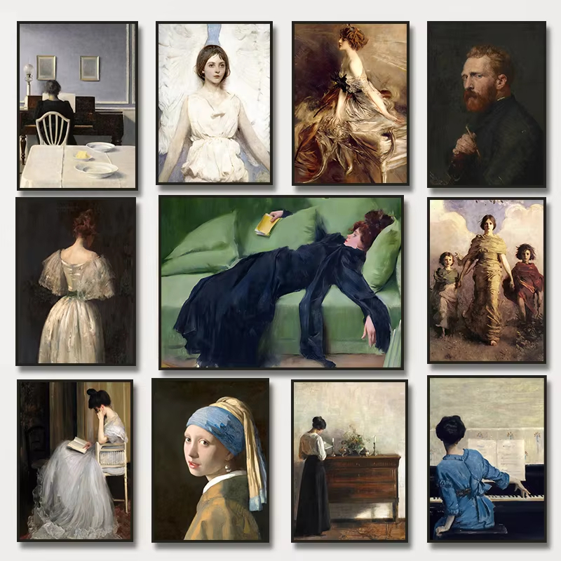 ภาพวาดสีน้ำมันตามตัวเลข หญิงสา - Vintage Fashion Tv บทวิจารณ์และราคา