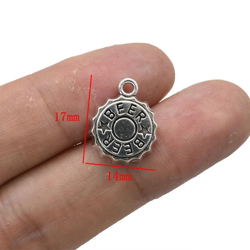 15ชิ้นจี้โลหะอัลลอยฝาเบียร์ชุบ - Vintage Fashion Earrings บทวิจารณ์และราคา