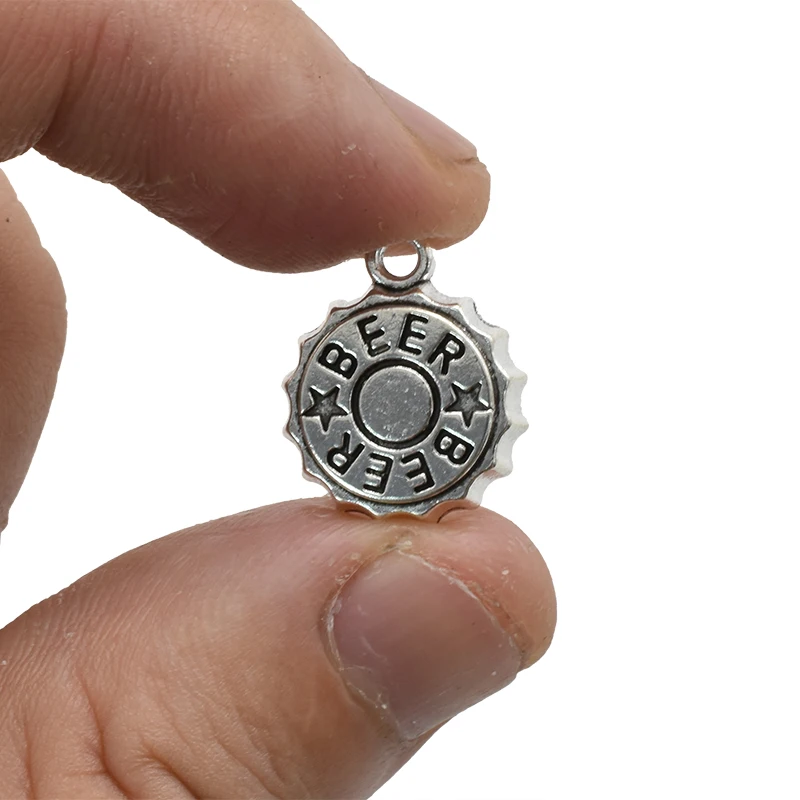15ชิ้นจี้โลหะอัลลอยฝาเบียร์ชุบ - Vintage Fashion Earrings บทวิจารณ์และราคา