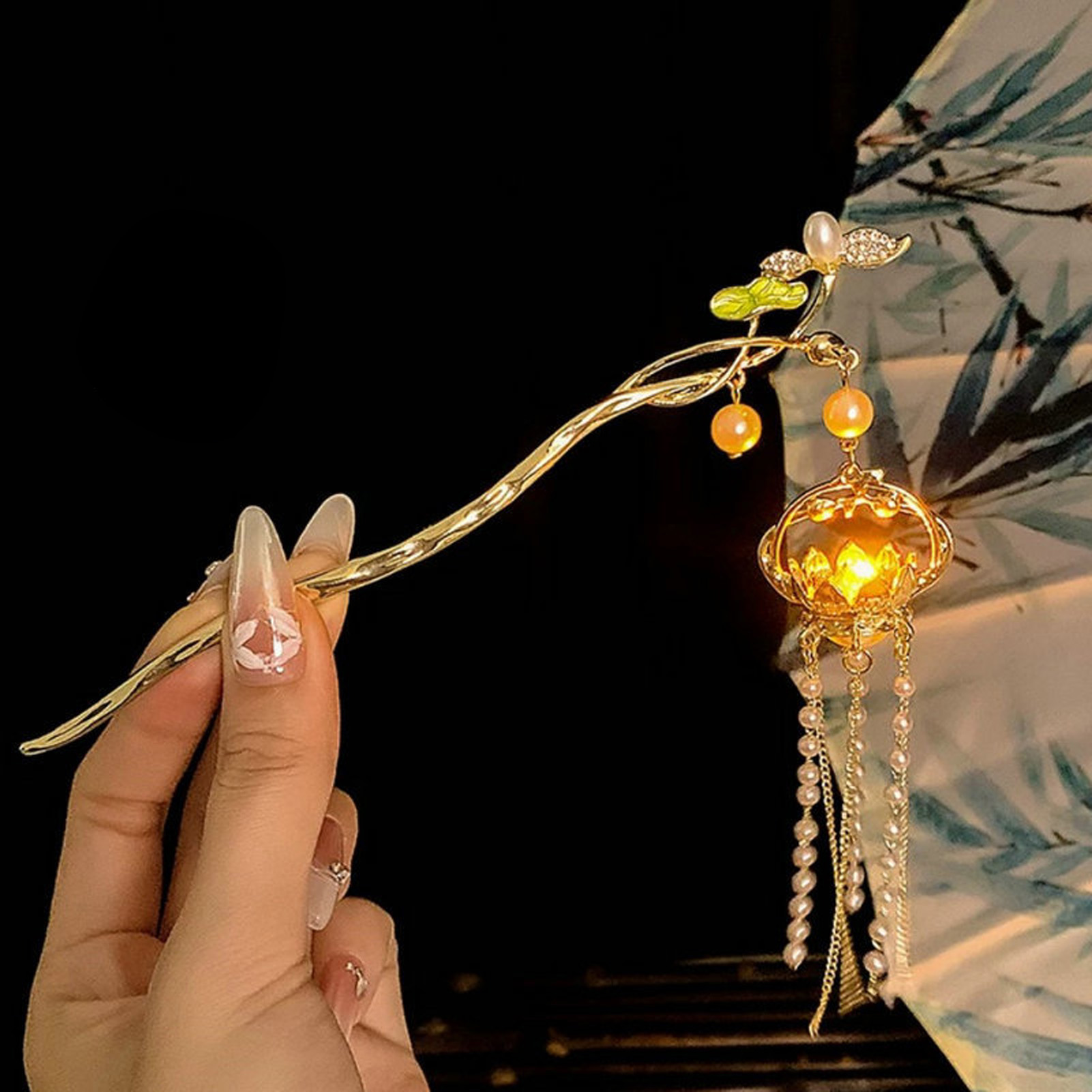 Luminous ดอกไม้ Hairpin สําหรั - Vintage Fashion Shop บทวิจารณ์และราคา