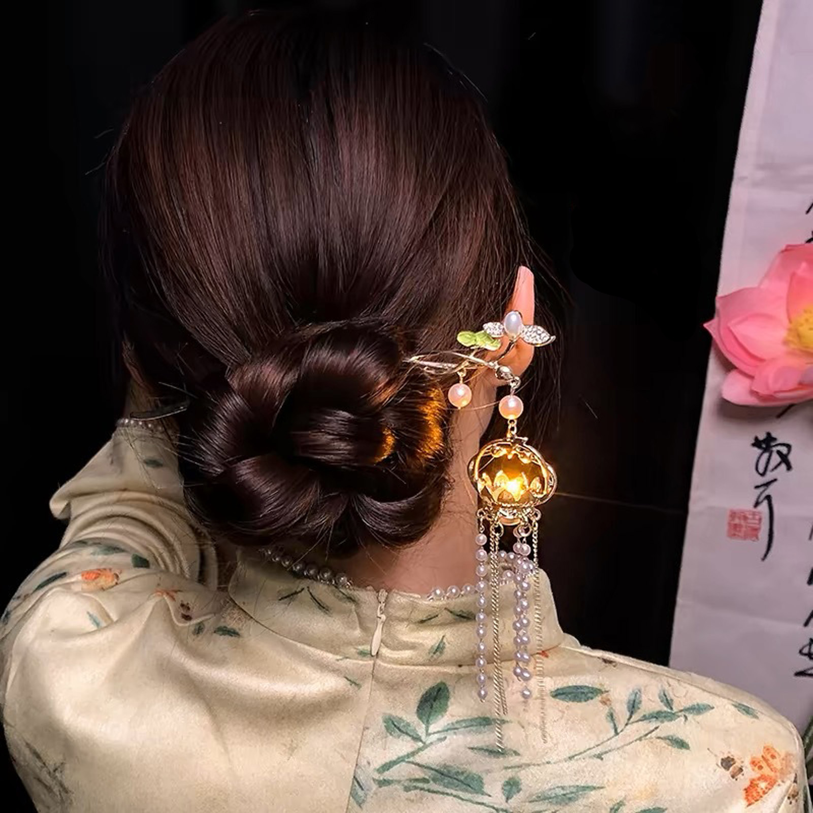 Luminous ดอกไม้ Hairpin สําหรั - Vintage Fashion Shop บทวิจารณ์และราคา