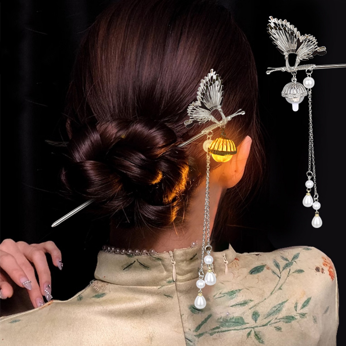 Luminous ดอกไม้ Hairpin สําหรั - Vintage Fashion Shop บทวิจารณ์และราคา