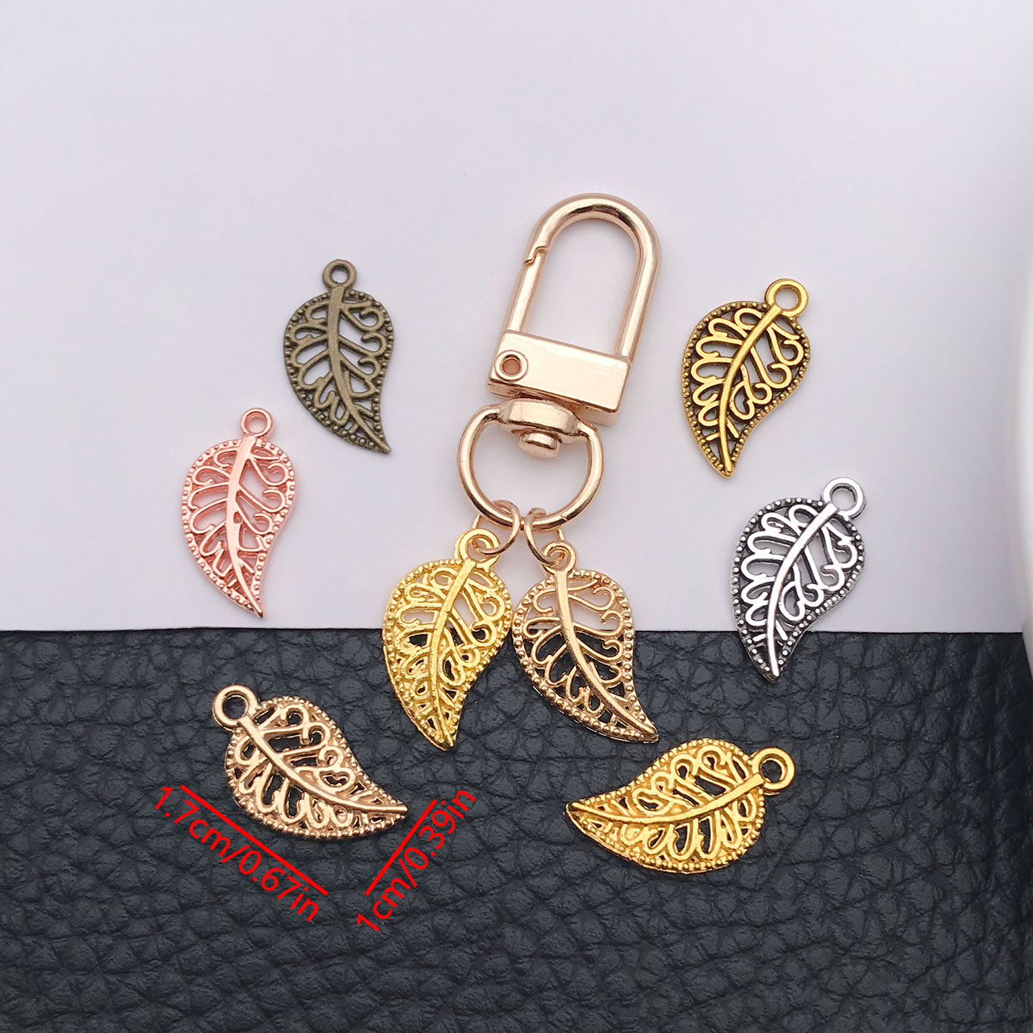 จี้โลหะผสมรูปใบไม้หกสี 50/210  - Vintage Fashion Earrings บทวิจารณ์และราคา