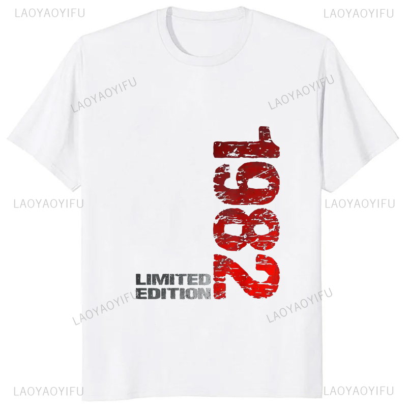 เสื้อยืดพิมพ์ลายวินเทจ1982รุ่น - Vintage Fashion Jersey บทวิจารณ์และราคา