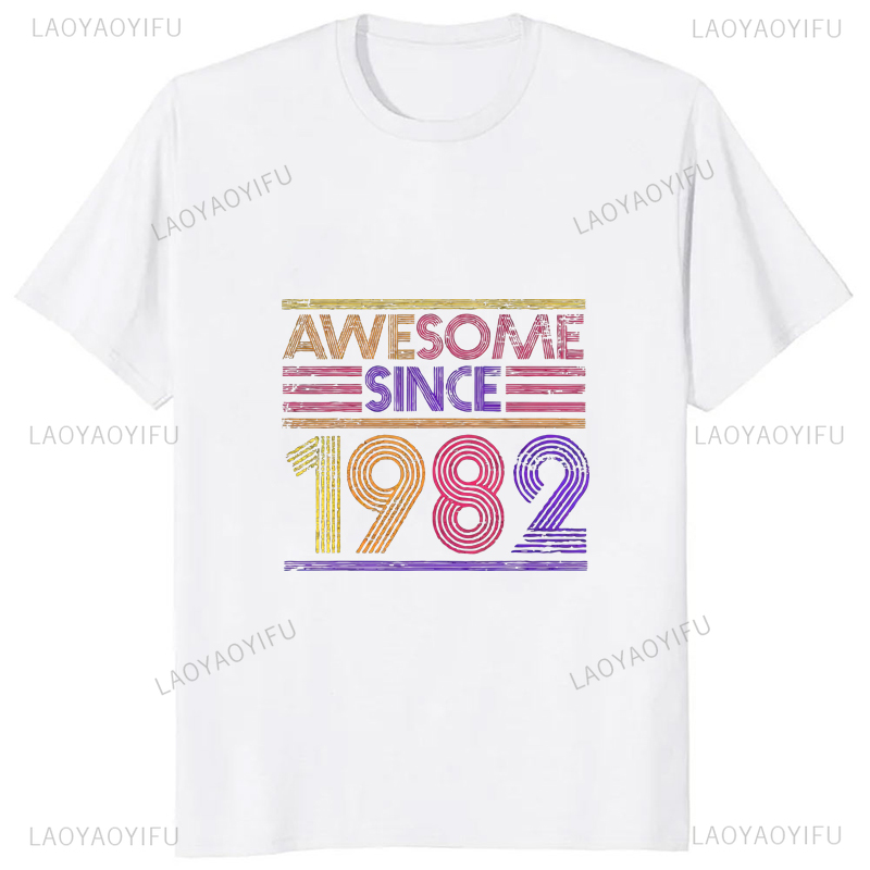 เสื้อยืดพิมพ์ลายวินเทจ1982รุ่น - Vintage Fashion Jersey บทวิจารณ์และราคา
